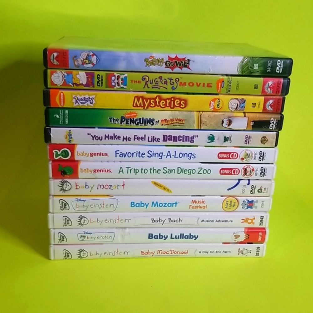Lot of 12 DVDs For Toddlers